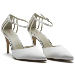 Rainbow Club Wedding Shoes | High Heel*Kennedy Dyeable Satin Two Part Court Shoes Ivory