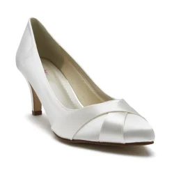 Rainbow Club Mother Of The Bride Shoes | Wedding Shoes*Lexi Dyeable Satin Wedding Court Shoes Ivory