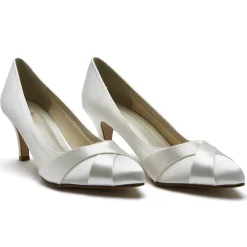 Rainbow Club Mother Of The Bride Shoes | Wedding Shoes*Lexi Dyeable Satin Wedding Court Shoes Ivory