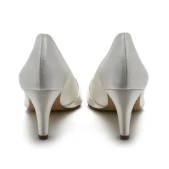 Rainbow Club Mother Of The Bride Shoes | Wedding Shoes*Lexi Dyeable Satin Wedding Court Shoes Ivory