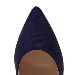 Rainbow Club Wedding Guest Shoes | Mother Of The Bride Shoes*Maeve Moire Block Heel Court Shoes Navy