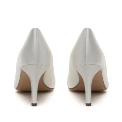 Rainbow Club Mother Of The Bride Shoes | Wedding Shoes*Morgan II Satin Mid Heel Pointed Court Shoes Ivory