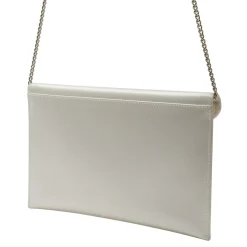 Rainbow Club Wedding Handbags*Nova Dyeable Satin and Crystal Envelope Clutch Bag Ivory