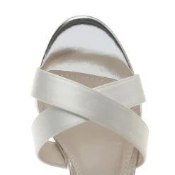 Rainbow Club Bridesmaid Shoes | Wedding Shoes*Reese Dyeable Satin Strappy Sandals Ivory