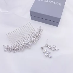 Lace & Favour Prom Hair Clips & Combs | Bride Gifts*Rapture Small Crystal Wedding Hair Comb Silver