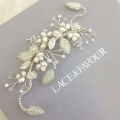 Beads & Beyond Pearl Hair Accessories | Silver Hair Accessories*Rebekah Freshwater Pearl and Opal Crystal Floral Hair Vine Ivory/Silver