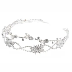 Poirier Crystal Hair Accessories | Silver Hair Accessories*Rosalie Crystal Double Wedding Hair Vine Silver
