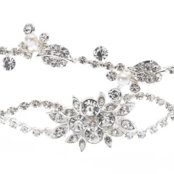 Poirier Crystal Hair Accessories | Silver Hair Accessories*Rosalie Crystal Double Wedding Hair Vine Silver