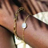 Sarah Alexander Mother Of The Groom Gifts | Mother Of The Bride Gifts*Antigua Rainbow Moonstone Gold Gemstone Bracelet