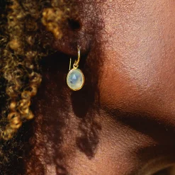 Sarah Alexander Mother Of The Groom Gifts | Mother Of The Bride Gifts*Antigua Rainbow Moonstone Gold Drop Earrings