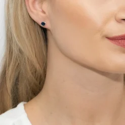 Sarah Alexander Something Blue Gifts | Mother Of The Groom Gifts*Blue Moon Indigo Zirconia Solitaire Stud Earrings