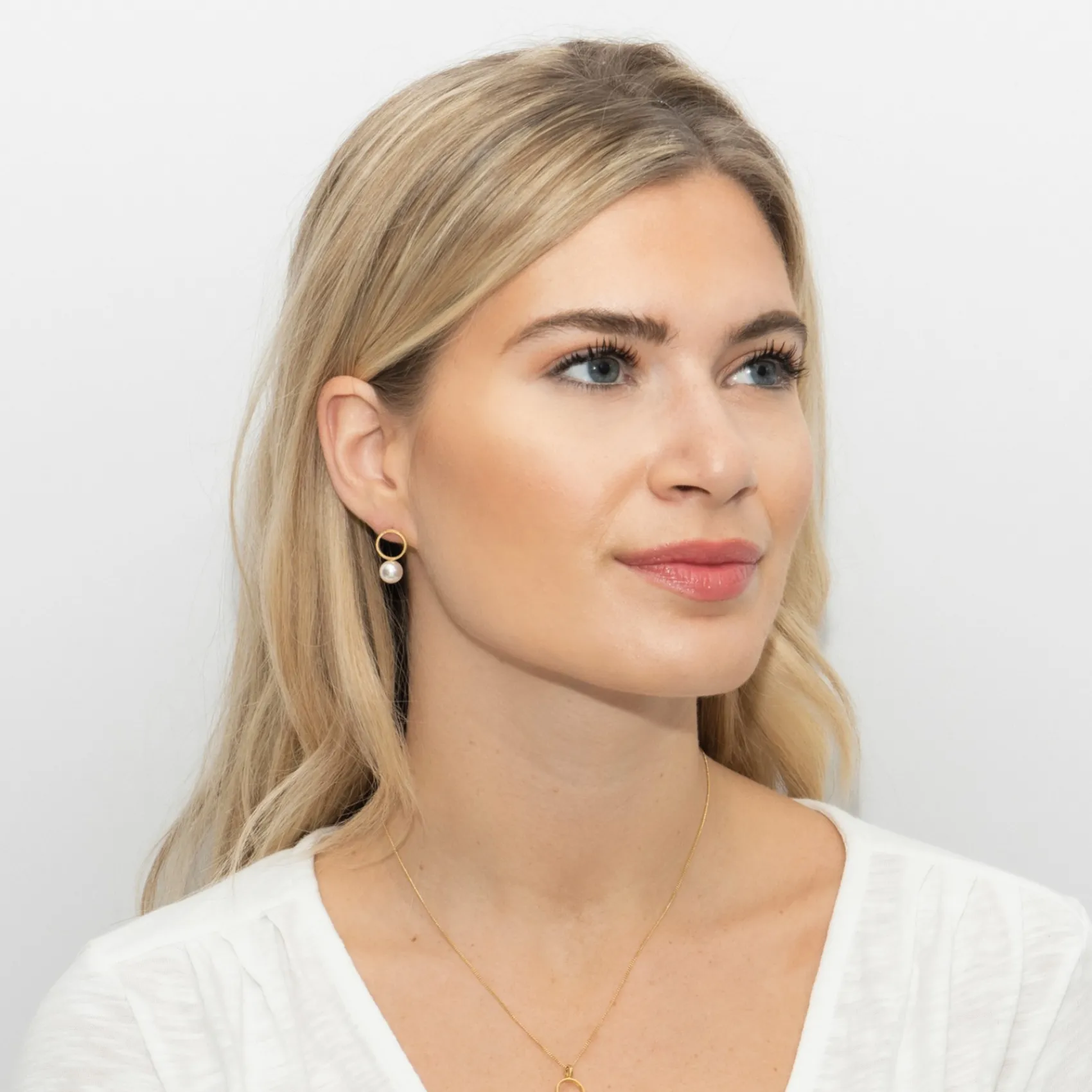 Sarah Alexander Mother Of The Groom Gifts | Mother Of The Bride Gifts*Bombshell Gold Circle Pearl Earrings