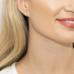 Sarah Alexander Bridesmaid Gifts | Crystal Jewellery*Envy Gold Solitaire Crystal Stud Earrings