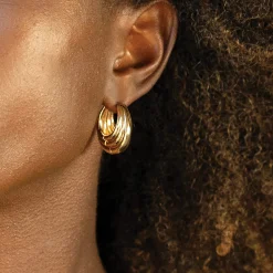 Sarah Alexander Honeymoon Gifts | Engagement Gifts*Midas Chunky Gold Hoops