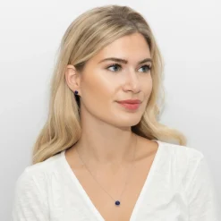 Sarah Alexander Something Blue Gifts | Mother Of The Groom Gifts*Midnight Kiss Cloudy Blue Kyanite Solitaire Pendant