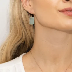 Sarah Alexander Something Blue Gifts | Mother Of The Groom Gifts*Rendezvous Aqua Chalcedony Square Drop Earrings
