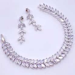 Lace & Favour Silver Prom Jewellery | Prom Bracelets*Savoy Sparkly Cubic Zirconia Wedding Bracelet | L&F Silver