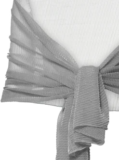Poirier Wedding Capes & Wraps | Wedding Guest Jackets & Cover Ups*Metallic Wedding Shawl Silver