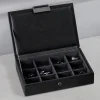 Stackers Men's Jewellery Boxes | Groom Gifts*Faux Leather Cufflink Box Black