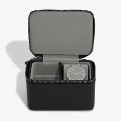Stackers Groom Gifts | Watch Boxes*Watch and Cufflink Box Black