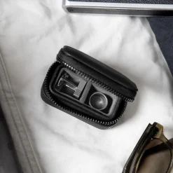 Stackers Men's Jewellery Boxes | Groom Gifts*Zipped Travel Cufflink Box Black
