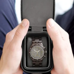 Stackers Groom Gifts | Watch Boxes*Zipped Travel Watch Box Black