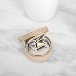 Stackers Mother Of The Groom Gifts | Mother Of The Bride Gifts*Blush Pink Oyster Travel Jewellery Box Blush Pink & Grey