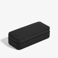 Stackers Men's Jewellery Boxes | Groom Gifts*Men's Black Zipped Travel Jewellery Box Black/ Dark Grey