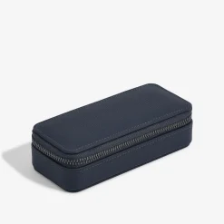 Stackers Men's Jewellery Boxes | Groom Gifts*Men's Navy Zipped Travel Jewellery Box Navy/ Dark Grey
