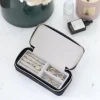 Stackers Mother Of The Groom Gifts | Mother Of The Bride Gifts*Navy Zipped Travel Jewellery Box Navy/ Grey