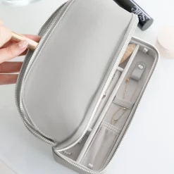 Stackers Honeymoon Gifts | Bridesmaid Gifts*Cosmetic and Jewellery Bag Pebble Grey