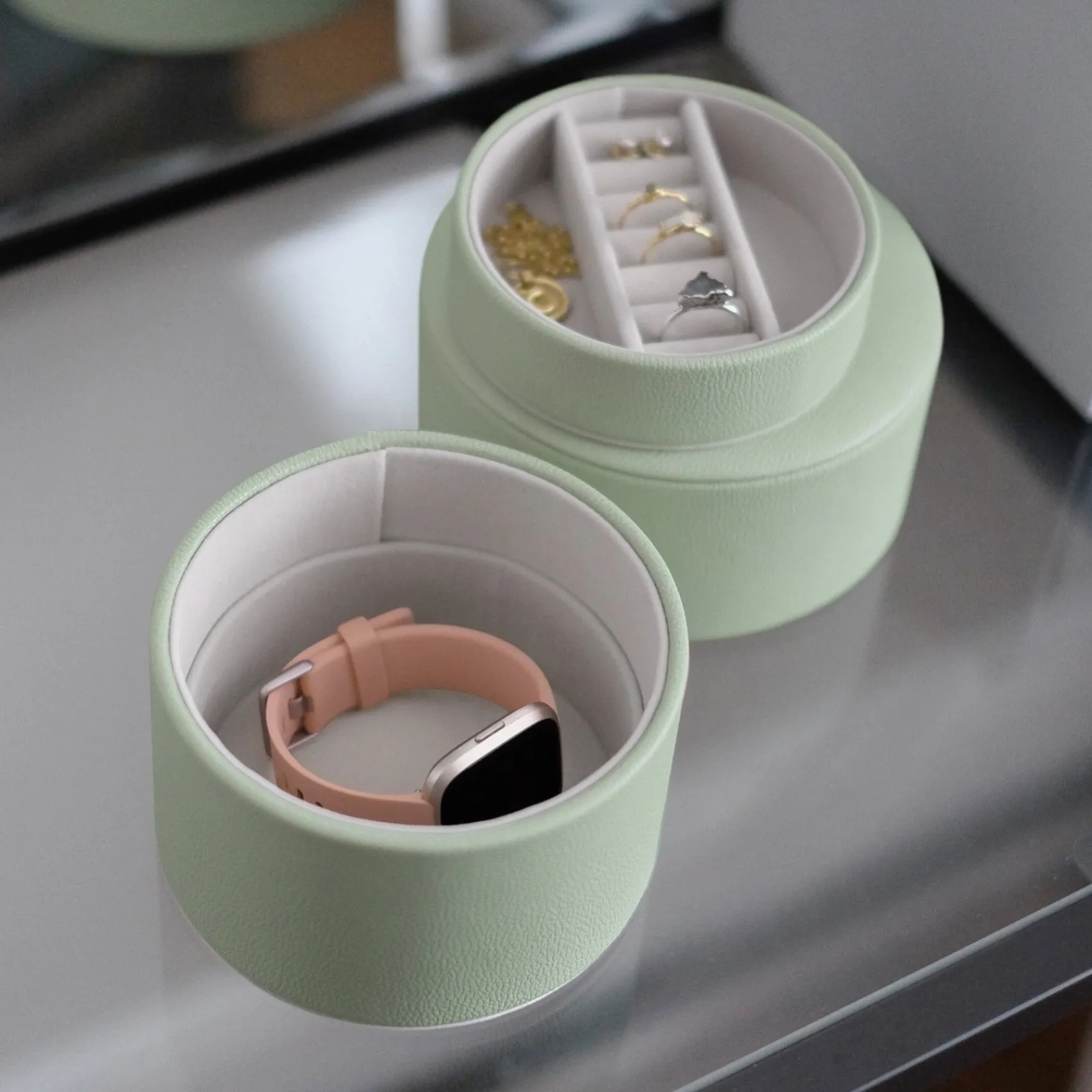 Stackers Mother Of The Groom Gifts | Mother Of The Bride Gifts*Bedside Table Jewellery Box Pod Sage Green