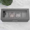 Stackers Groom Gifts | Watch Boxes*4 Piece Watch Box Slate Grey