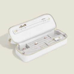 Stackers Honeymoon Gifts | Bridesmaid Gifts*Cosmetic and Jewellery Bag White Pebble