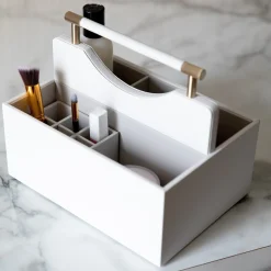 Stackers Bride Gifts | Makeup Organisers*Cosmetic Organiser White Pebble