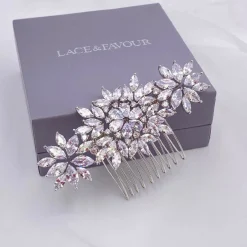 Lace & Favour Prom Hair Clips & Combs | Crystal Hair Accessories*Sundance Sparkling Crystal Wedding Hair Comb Silver