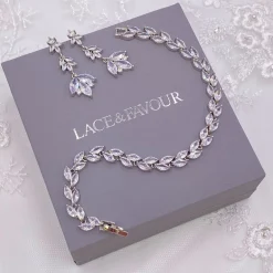 Lace & Favour Silver Prom Jewellery | Prom Earrings*Tanzania Cubic Zirconia Drop Earrings Silver