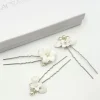 Beads & Beyond Pearl Hair Accessories | Silver Hair Accessories*Tiffany Set of 3 Pearl and Clear Crystal Floral Hair Pins Ivory/ Clear/ Silver