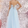 Tiffanys Prom Tiffanys Prom Dresses | Light Blue Prom Dresses*Tiffanys Alina Light Blue Ball Gown Prom Dress with Lace Up Back