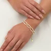 Lace & Favour Pearl Jewellery | Gold Wedding Jewellery*Tuliana Freshwater Pearl Bridal Bracelet (Gold) Ivory/ Gold