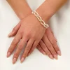 Lace & Favour Pearl Jewellery | Silver Wedding Jewellery*Tuliana Freshwater Pearl Bridal Bracelet (Silver) Ivory/ Silver