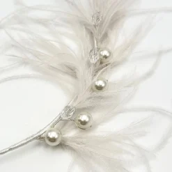 Beads & Beyond Vintage Headpieces | Silver Hair Accessories*Vauderville Vintage Feather Headband Ivory