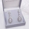Lace & Favour Silver Prom Jewellery | Prom Earrings*Wallace Vintage Inspired Cubic Zirconia Drop Earrings Silver